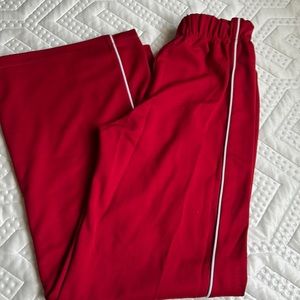 Red Flare Joggers